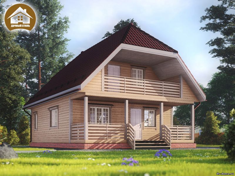 Дом из бруса 8x10 м., Проект "Вырицк"