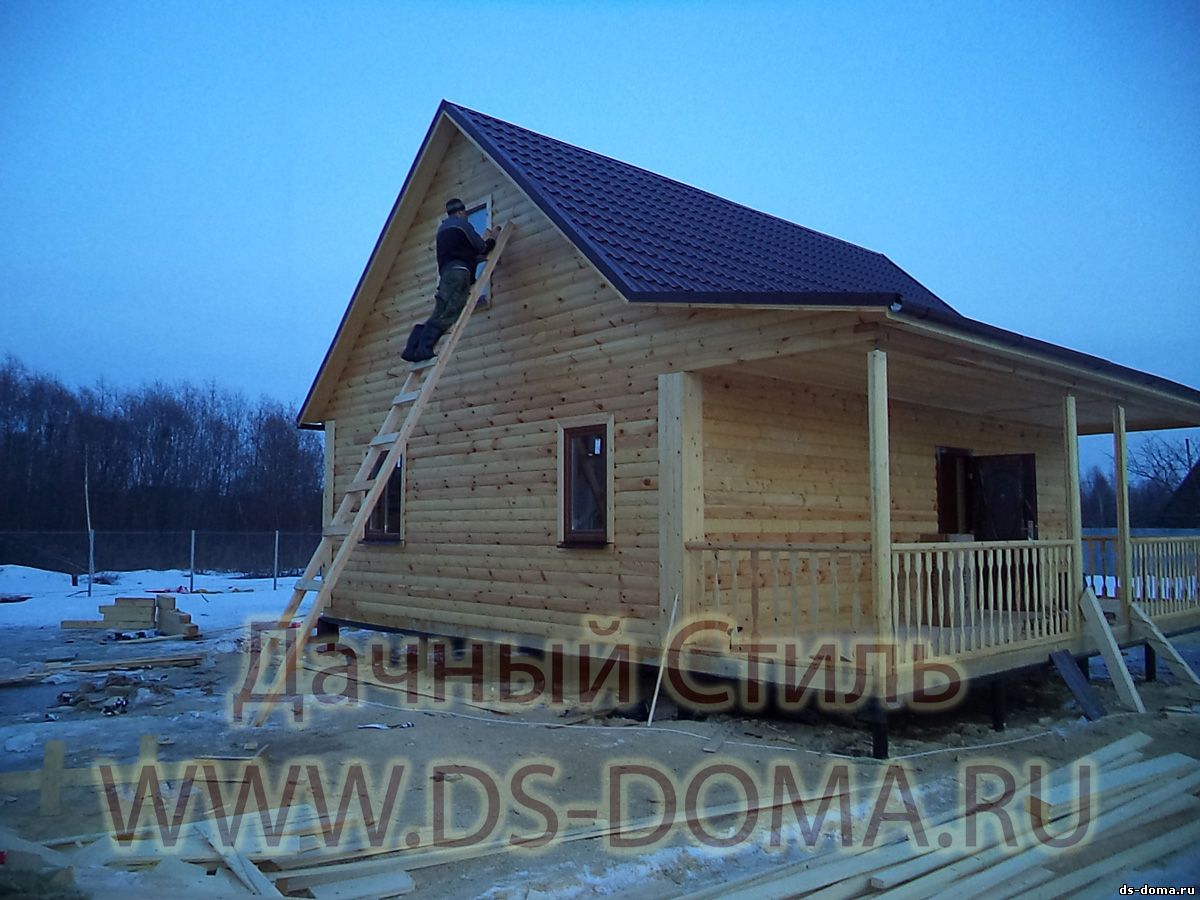 Дом из бруса по проекту Д-020