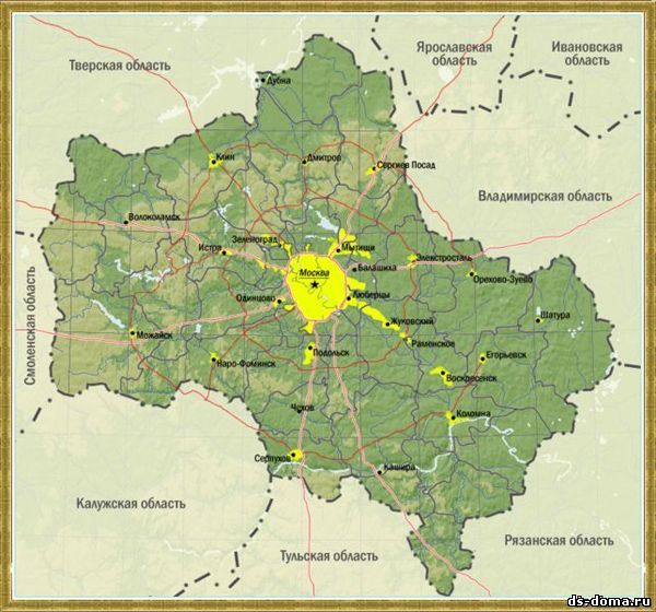 Карта Московская область